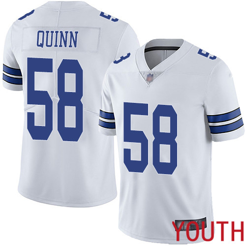 Youth Dallas Cowboys Limited White Robert Quinn Road #58 Vapor Untouchable NFL Jersey